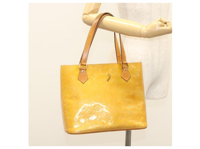 LOUIS VUITTON Borsa a Mano Monogram Vernis Houston Beige M91004 LV Auth 120738 - vista 25