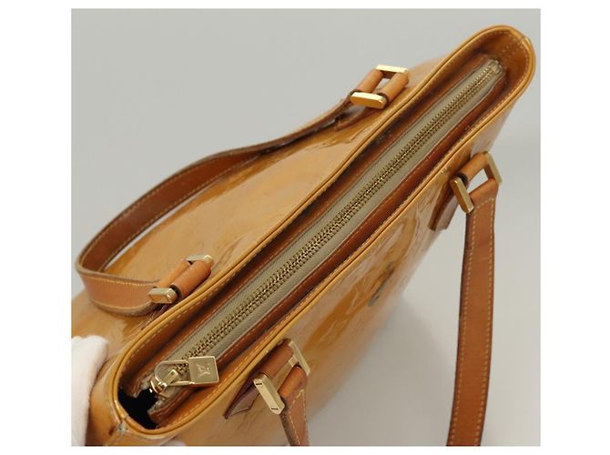 LOUIS VUITTON Borsa a Mano Monogram Vernis Houston Beige M91004 LV Auth 120738 - vista 6