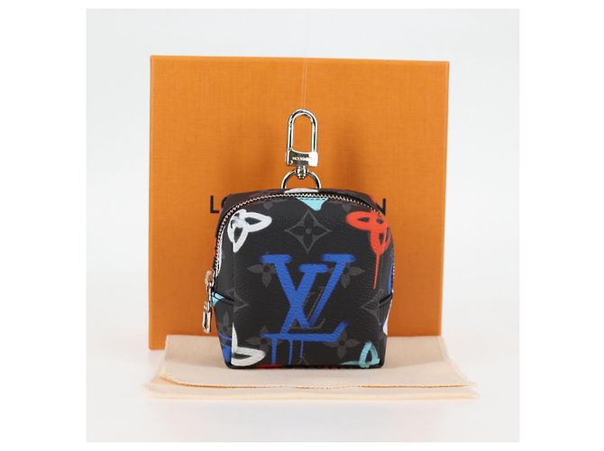 LOUIS VUITTON Eclipse Graffiti Portachiavi Pouch Quadrato M00969 Auth 117679AM Monogramma - vista 12