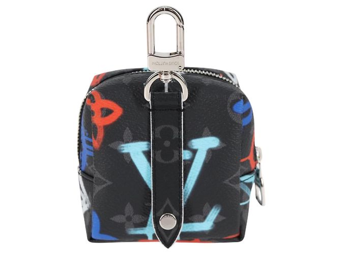 LOUIS VUITTON Eclipse Graffiti Portachiavi Pouch Quadrato M00969 Auth 117679AM Monogramma - vista 13