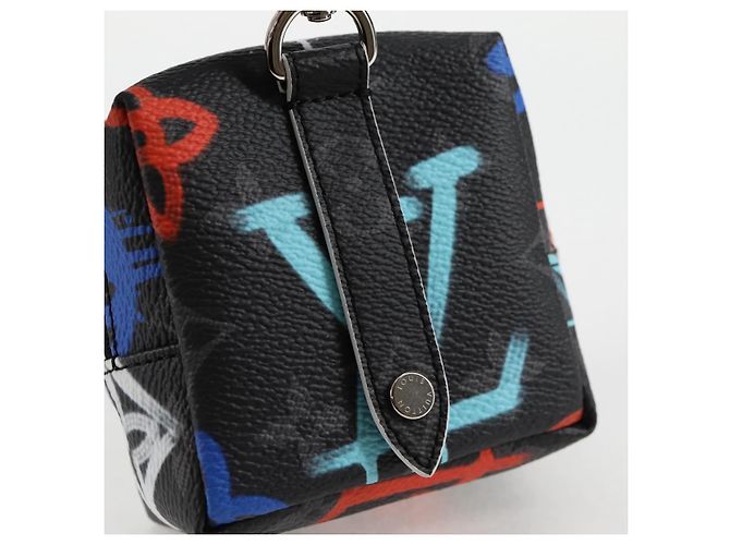LOUIS VUITTON Eclipse Graffiti Portachiavi Pouch Quadrato M00969 Auth 117679AM Monogramma - vista 17