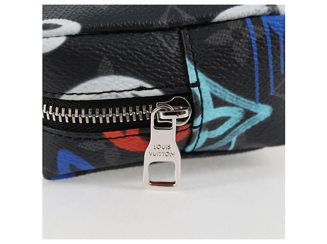 LOUIS VUITTON Eclipse Graffiti Portachiavi Pouch Quadrato M00969 Auth 117679AM Monogramma - vista 18