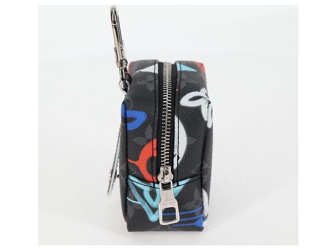 LOUIS VUITTON Eclipse Graffiti Portachiavi Pouch Quadrato M00969 Auth 117679AM Monogramma - vista 3