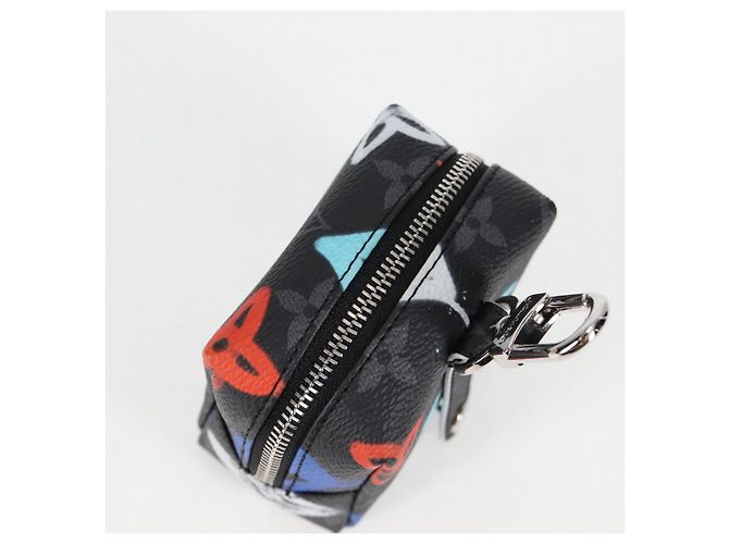 LOUIS VUITTON Eclipse Graffiti Portachiavi Pouch Quadrato M00969 Auth 117679AM Monogramma - vista 4