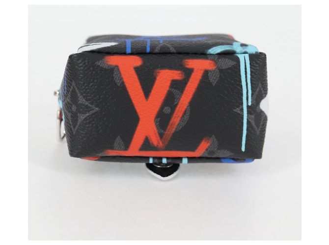 LOUIS VUITTON Eclipse Graffiti Portachiavi Pouch Quadrato M00969 Auth 117679AM Monogramma - vista 6