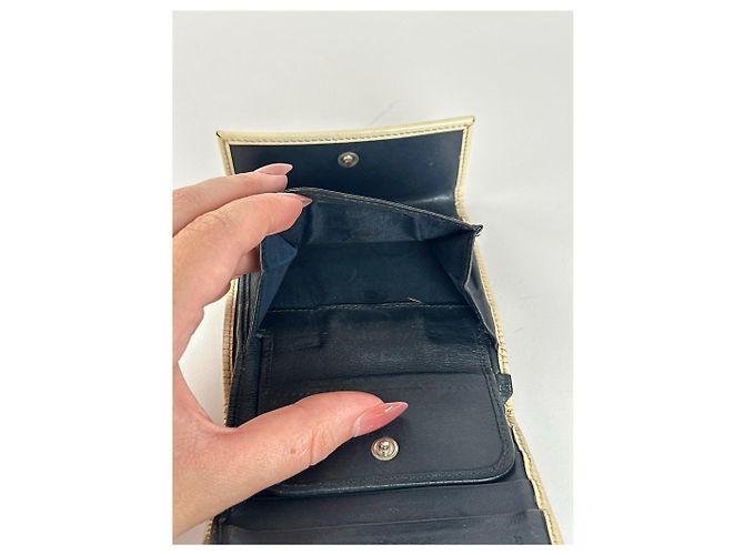 Portefeuille vintage Dior Oblique Monogram bleu blanc - vue 13