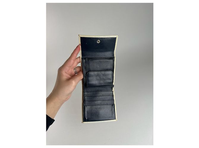 Portefeuille vintage Dior Oblique Monogram bleu blanc - vue 7