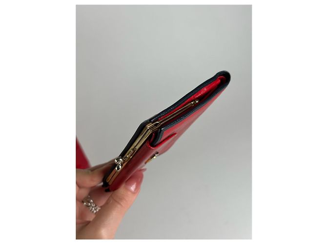 Céline Vintage Celine Paris Monogram Leather wallet red - view 10
