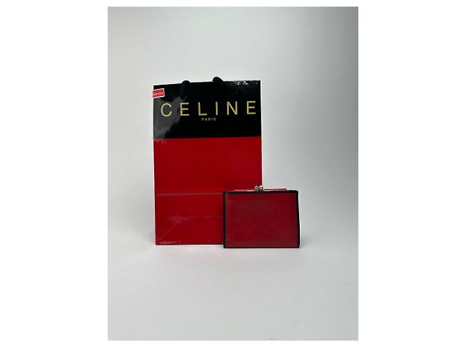 Céline Vintage Celine Paris Monogram Leather wallet red - view 2