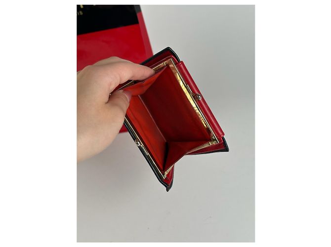 Céline Vintage Celine Paris Monogram Leather wallet red - view 5