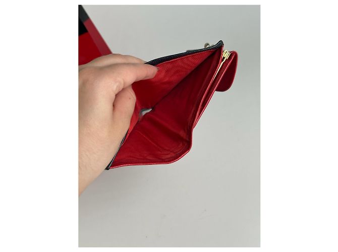 Céline Vintage Celine Paris Monogram Leather wallet red - view 6