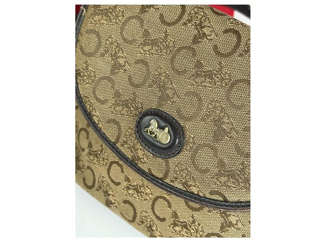 Céline Vintage Celine Paris Macadam Tasche Triomphe Kamel - Ansicht 12