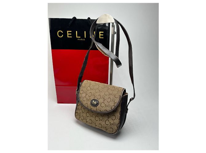 Céline Vintage Celine Paris Macadam Tasche Triomphe Kamel - Ansicht 14