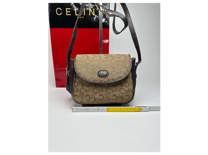 Céline Vintage Celine Paris Macadam Tasche Triomphe Kamel - Ansicht 15