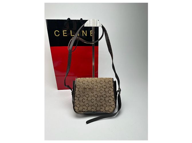 Céline Vintage Celine Paris Macadam Tasche Triomphe Kamel - Ansicht 2