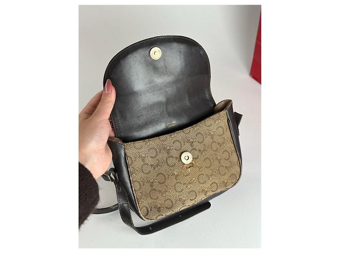 Céline Vintage Celine Paris Macadam Tasche Triomphe Kamel - Ansicht 8