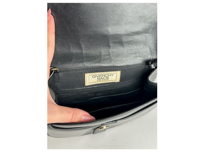 Vintage Givenchy Ledertasche schwarz - Ansicht 4