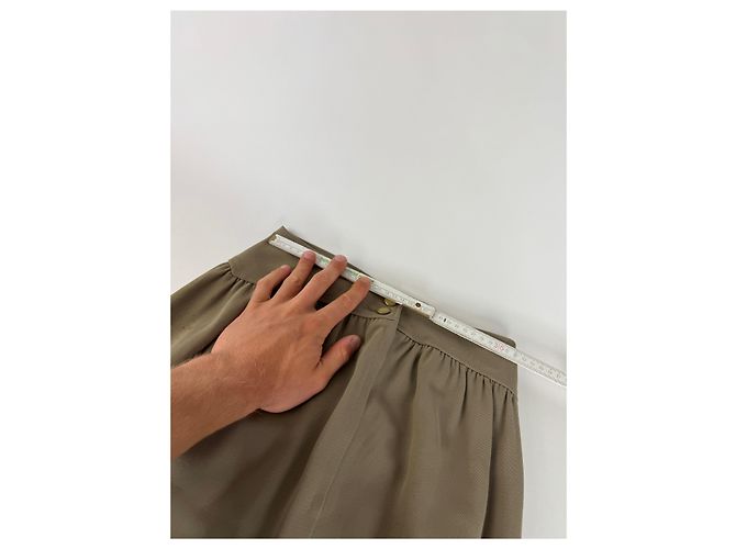 Gonna vintage Dior kaki M Cachi - vista 11