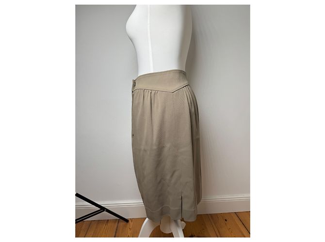 Gonna vintage Dior kaki M Cachi - vista 2