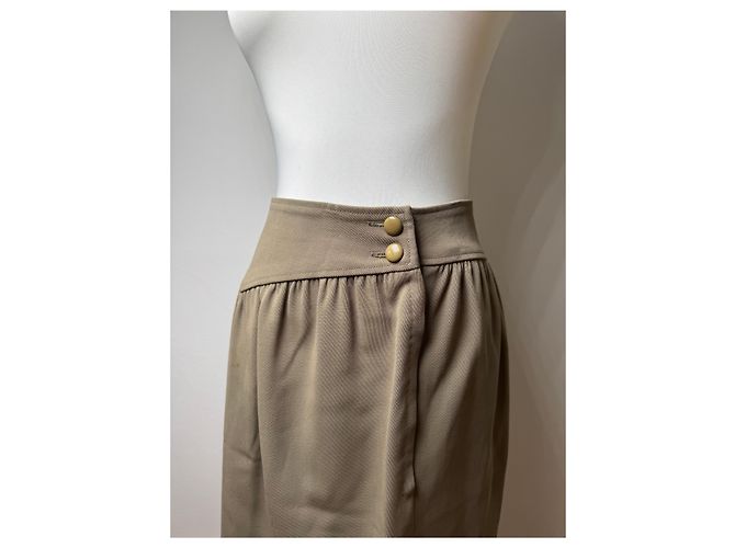 Gonna vintage Dior kaki M Cachi - vista 5