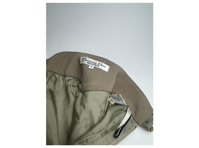 Gonna vintage Dior kaki M Cachi - vista 7