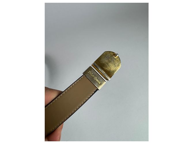 Vintage Yves Saint Laurent Ledergürtel schwarz - Ansicht 6