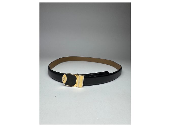 Vintage Yves Saint Laurent Ledergürtel schwarz - Ansicht 7