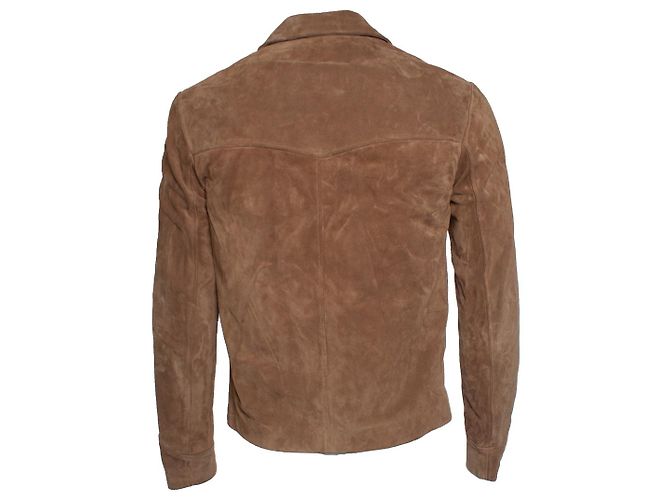 Saint Laurent, Wildleder-Westernjacke in Cognac 2019 Braun - Ansicht 3