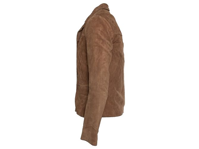 Saint Laurent, Wildleder-Westernjacke in Cognac 2019 Braun - Ansicht 4