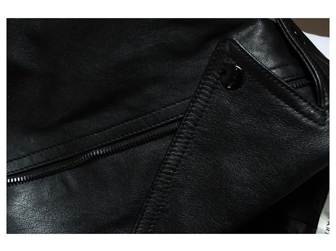 Saint Laurent, schwarze Lederbiker FW14 - Ansicht 10