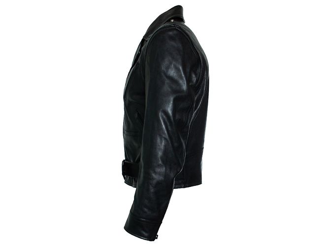Saint Laurent, schwarze Lederbiker FW14 - Ansicht 3