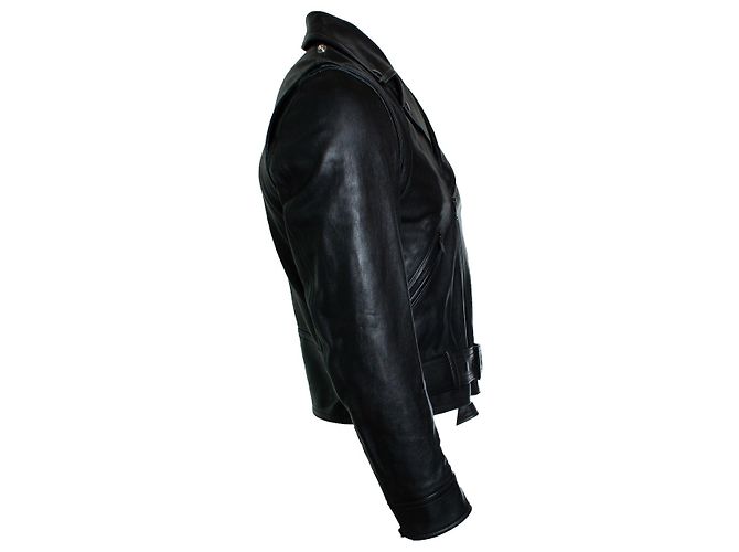 Saint Laurent, schwarze Lederbiker FW14 - Ansicht 4