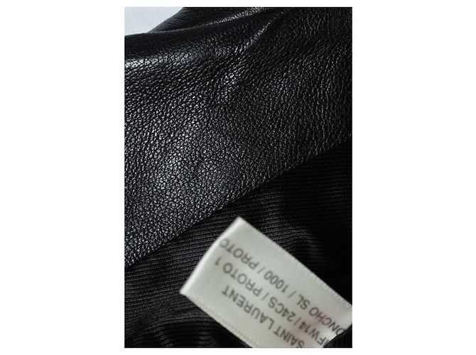 Saint Laurent, schwarze Lederbiker FW14 - Ansicht 8