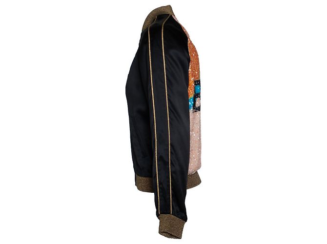 Saint Laurent, Black sequins baby bomber jacket Multiple colors - view 3