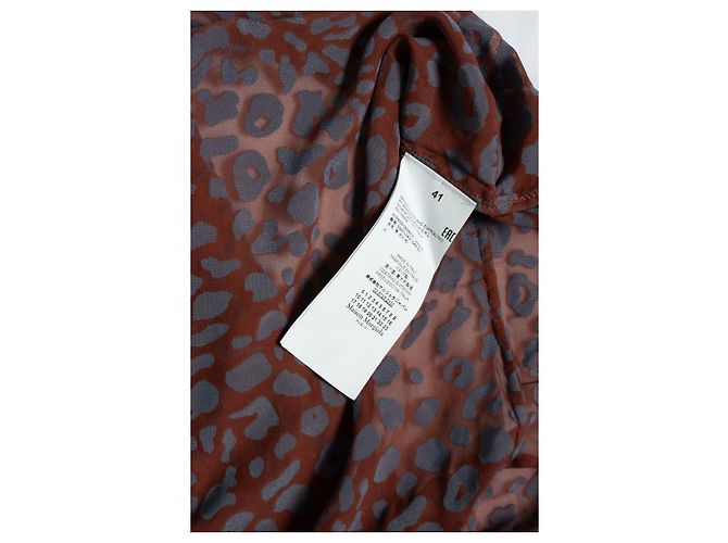 Maison Martin Margiela Camicia leopardata Devore Maison Margiela, SS2019 Marrone Blu - vista 6