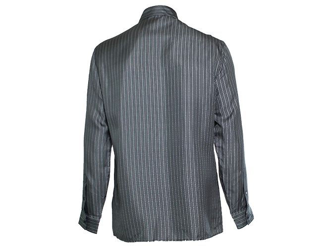 Camicia con stampa greca bianca e nera di Versace Nero Bianco - vista 2
