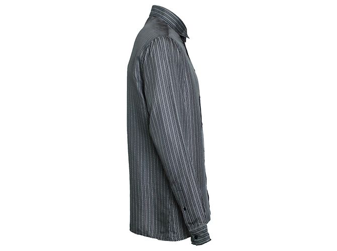 Camicia con stampa greca bianca e nera di Versace Nero Bianco - vista 3