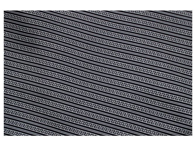Camicia con stampa greca bianca e nera di Versace Nero Bianco - vista 6