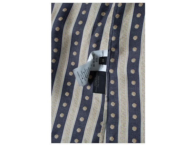 Camicia Versace con stampa greca nera e dorata Nero D'oro - vista 5