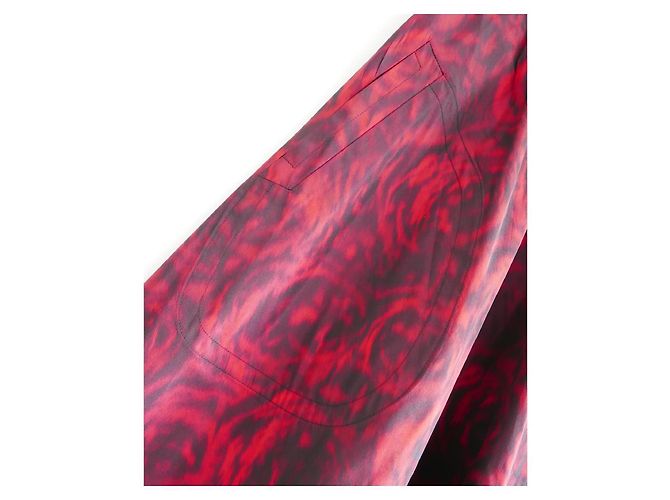 Falda midi de tafetán rosa difusa Christian Dior Otoño 2021 Burdeos - vista 2