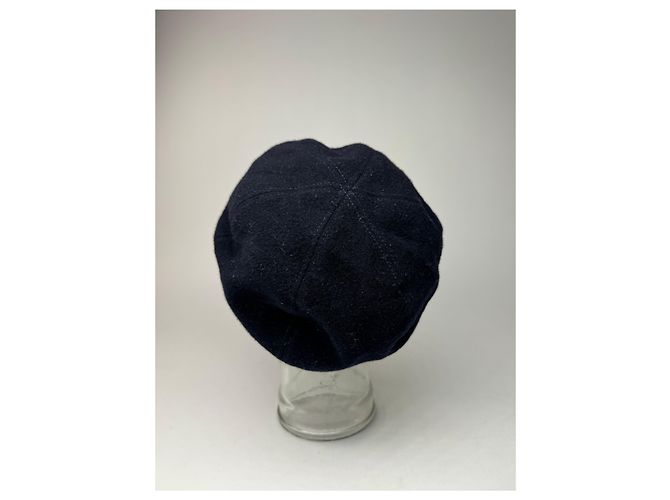 Cappello in lana vintage Vivienne Westwood blu navy nero S/m - vista 2