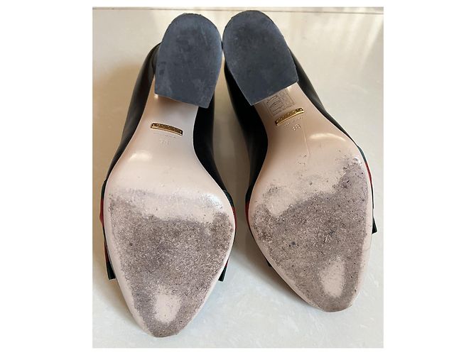 Décolleté Gucci in pelle nera taglia 38 Nero - vista 12