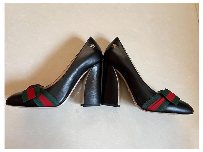 Décolleté Gucci in pelle nera taglia 38 Nero - vista 3