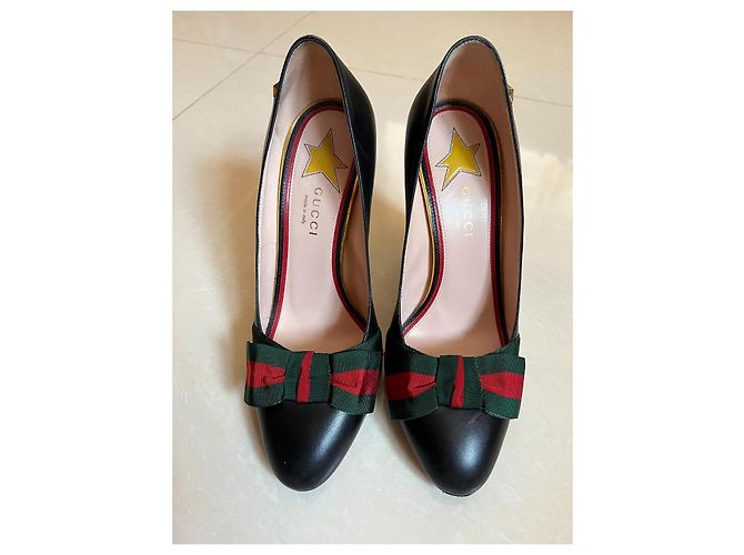 Décolleté Gucci in pelle nera taglia 38 Nero - vista 4