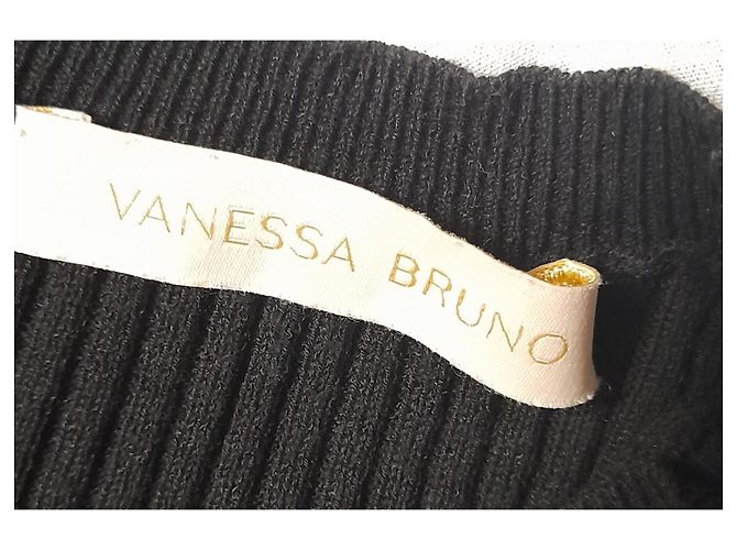 Top de canalé Vanessa Bruno Negro Algodón - vista 3