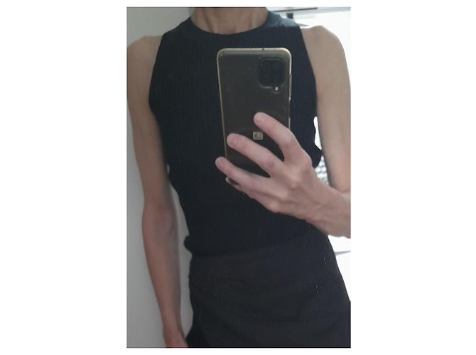 Top de canalé Vanessa Bruno Negro Algodón - vista 7