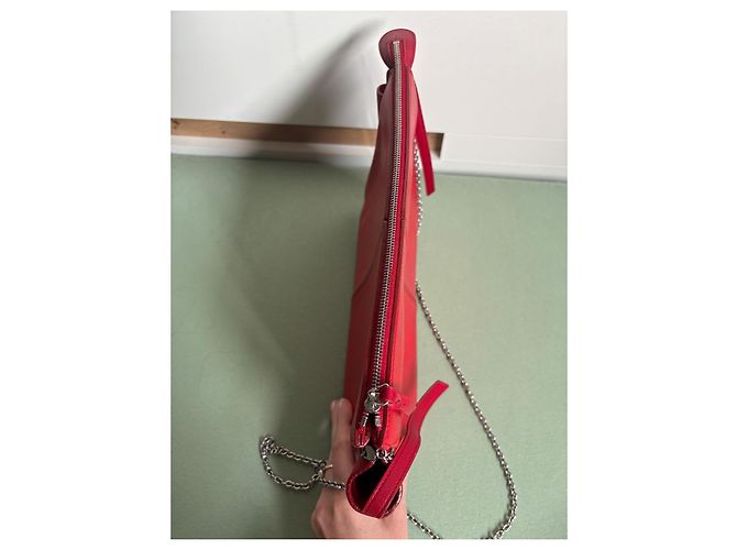 Clutch in pelle Tri-Fold di Céline Rosso - vista 2