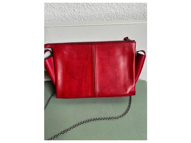 Clutch in pelle Tri-Fold di Céline Rosso - vista 3