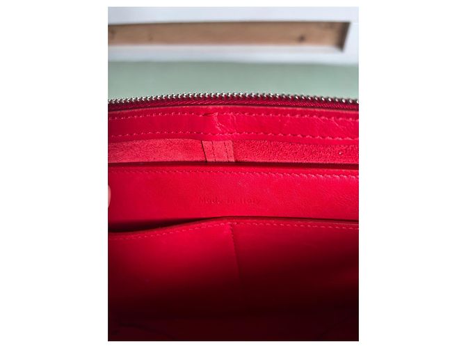 Clutch in pelle Tri-Fold di Céline Rosso - vista 5