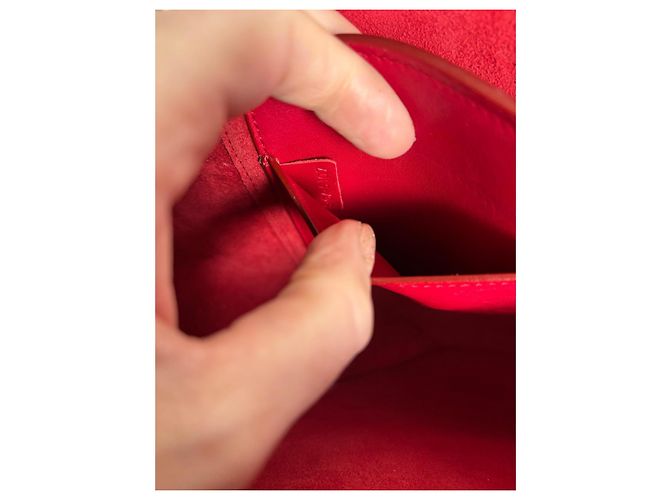 Clutch in pelle Tri-Fold di Céline Rosso - vista 6